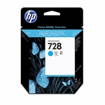 HP F9J63A inktcartridge cyaan nr. 728 (origineel)